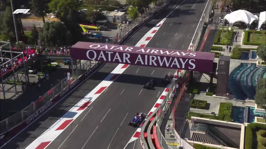2024 Azerbaijan Grand Prix: Russell passes Gasly and Ricciardo in consecutive corners for P9